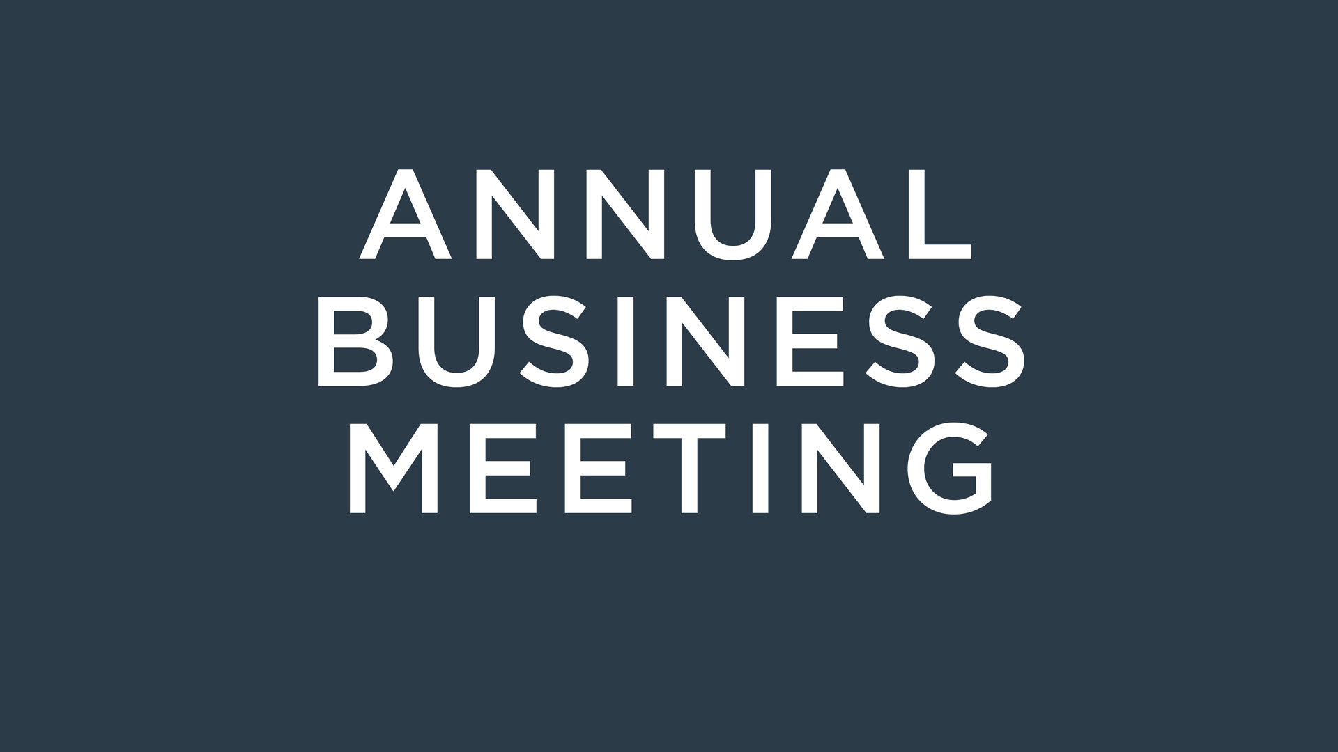 annual business meeting